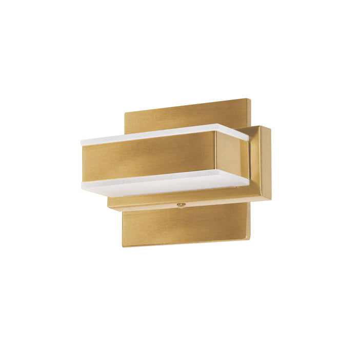 Lumière de coiffeuse murale Viola de Dainolite avec fini laiton vieilli et 1 ampoule à DEL