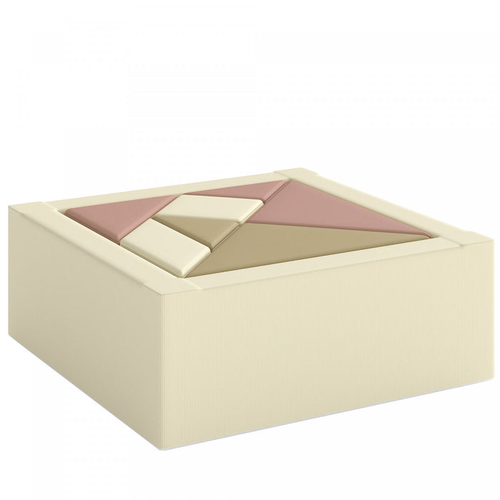 Qaba Jeux d’Escalade 9 Pieces pour Tout-Petits avec Tangram, Housses Lavables