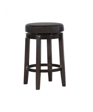 Tabouret Maya de hauteur comptoir en similicuir - brun