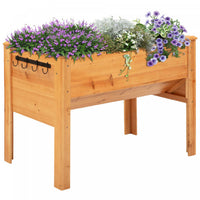 Outsunny 49 '' X 24 '' X 32 '' Lit De Jardin Sureleve En Bois Sureleve Pour Plante De Jardin En Plei