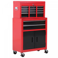 Homcom Coffre A Outils Amovible A 6 Tiroirs Avec Roulettes
