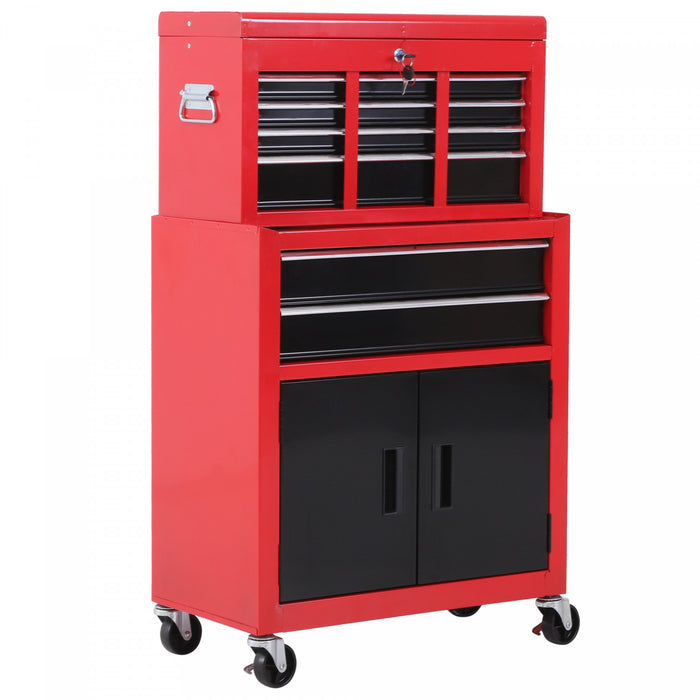 Homcom Coffre A Outils Amovible A 6 Tiroirs Avec Roulettes