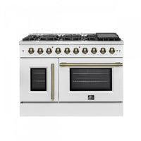  Cuisiniere a gaz blanche Galiano 48 pouces, 4,32 pi³ – FFSGS6444-48WHT