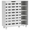 HOMCOM Armoire a chaussures avec placard a 5 niveaux et 5 etageres ouvertes