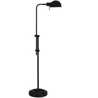 Lampe à pied de pharmacie Fedora réglable de Dainolite avec fini noir mat et 1 ampoule