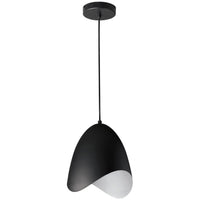 Petit luminaire suspendu Myra de Dainolite avec fini noir et 1 ampoule