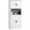 HOMCOM Armoire de rangement pour garde-manger de cuisine, blanc
