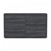 Evelyn Modern 60" Dresser in Charcoal Gray (6-Drawer) | Commode moderne Evelyn 60" en gris charbon (6 tiroirs)