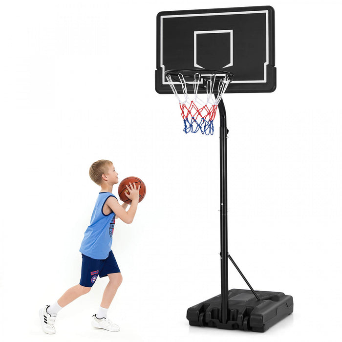 Costway 6.9-8.5 Ft Cercle De Basket-ball Exterieur Portable Avec Tableau Arriere Pc A L'epreuve