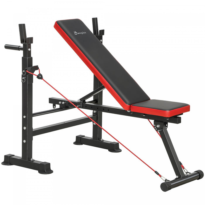 Soozier Banc de musculation reglable avec support a squat