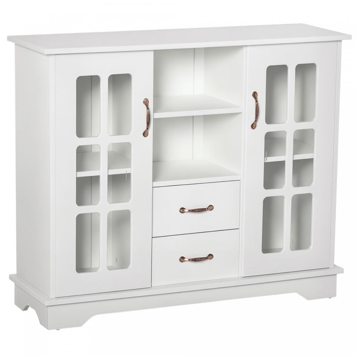 HOMCOM Buffet avec tiroirs, placard, etageres, buffet de cuisine
