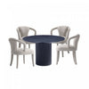 Ensemble de salle a manger chic industriel moderne Hathaway et Palmer 5 pieces, finition Poussiere d’or et noir