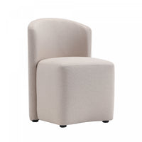 Chaise d’appoint contemporaine moderne Hearth, rembourree, coloris orge