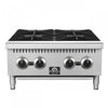 Plaque de cuisson a gaz Commerciale de 24 po avec 4 bruleurs, 104 000 BTU, acier inoxydable – FCMHP0079-24