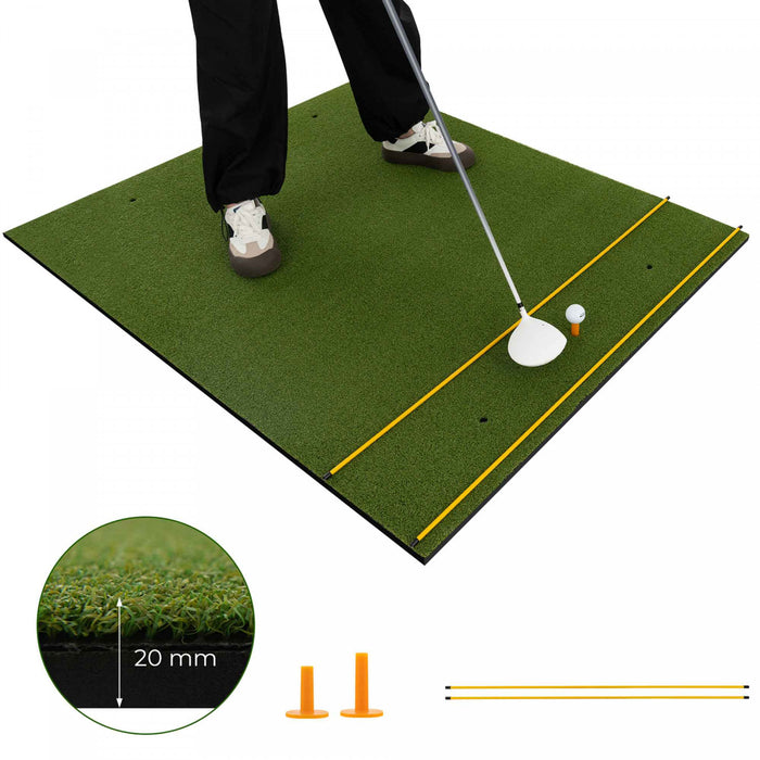 Costway 5 X 4 Ft Golf Frappant Mat Artificiel Interieur Exterieur Turf Golf Entrainement Mat 20 Mm