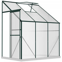 Outsunny Serre De Jardin Aluminium Polycarbonate Serre A Tomates Jardinerie Plantes Avec Fenetre Et