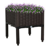 Outsunny Lit De Jardin Sureleve Support De Boite De Culture D'herbes Vegetales Sureleve En Pp