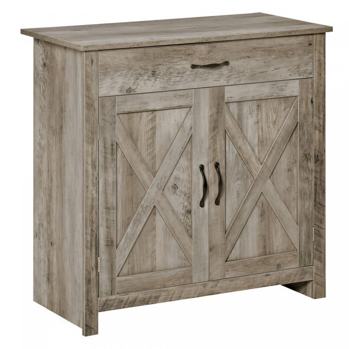HOMCOM Buffet armoire buffet avec porte de grange