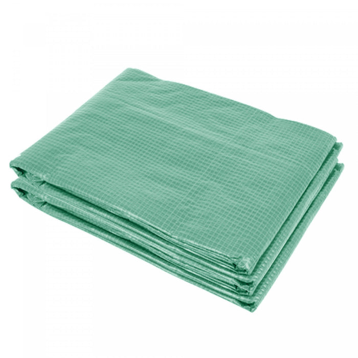 Outsunny Couverture De Remplacement Pour Serre De 11,5' X 9,8' X 6,6' Tunnel De Visite Couverture De Serre En Pe Avec Porte A Fermeture Eclair Et 6 Fenetres Enroulables, Verte