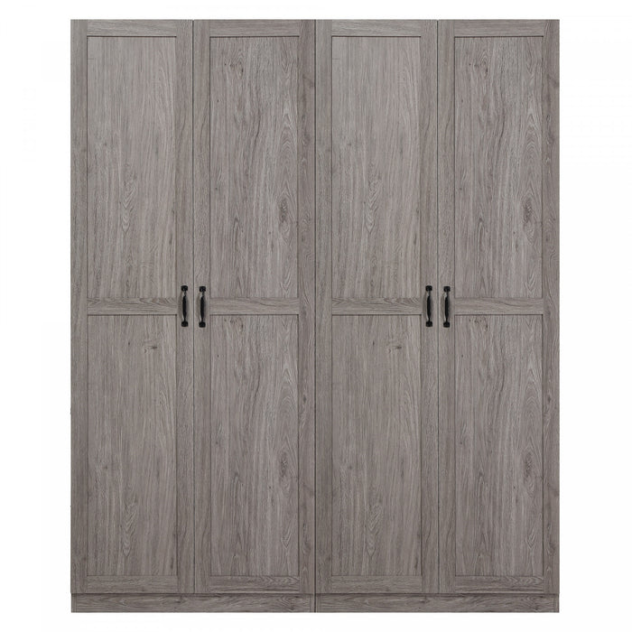 Armoire de rangement moderne Hopkins 30\" en gris (4 etageres) - Lot de 2