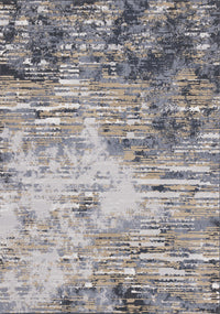 Carpette Isabelle bleue à aspect vieilli - 5 pi 3 po x 7 pi 7 po