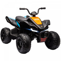 Aosom Quad Pour Enfant Mclaren Mcl 35 Sous Licence 12 V, Vehicule Electrique A 4 Roues Avec Demarrag