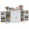 HOMCOM Buffet 54\" blanc, meuble de cuisine de style campagnard