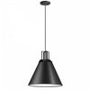 Luminaire suspendu Sonus de Dainolite avec fini noir mat et 1 ampoule
