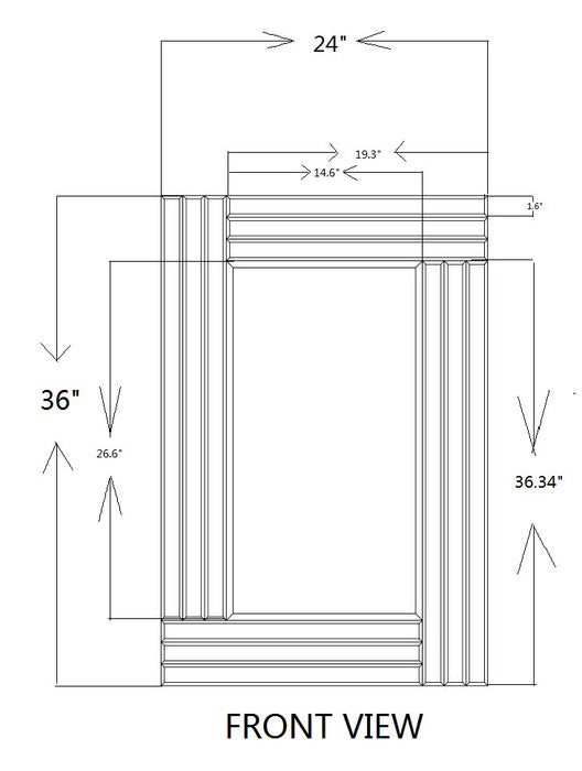 Miroir Caves de 36 po