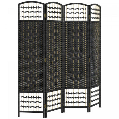 Homcom Folding Room Divider 5.6 Ft Privacy Screen Panel|Homcom Separateur De Piece A 4 Panneaux, Paravent Pliable, 5,6'