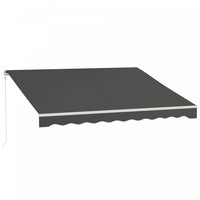 Outsunny Auvent Electrique Retractable 10' X 12' Avec Telecommande, Gris