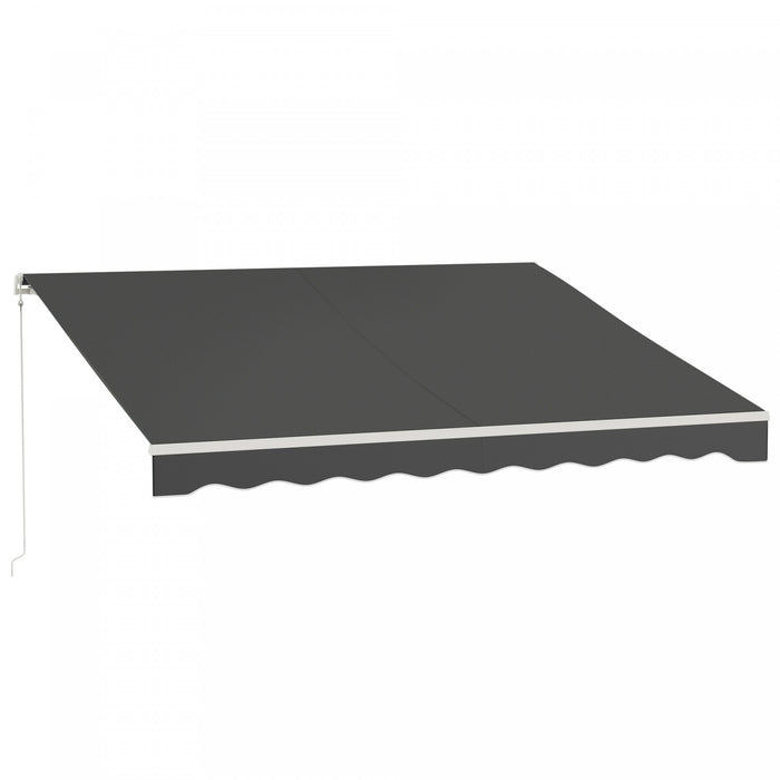 Outsunny Auvent Electrique Retractable 10' X 12' Avec Telecommande, Gris