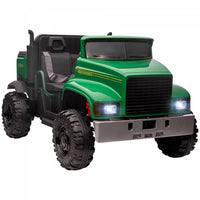 Aosom Tracteur A Deux Places Pour Enfants Avec Seau Detachable, 12v Alimente Par Batterie, Vitesses,