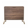 Commode Avira Mid-Century Modern 89 cm en brun (3 tiroirs)