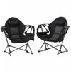 Outsunny Lot De 2 Chaises De Camping Hamac Avec Dossier Reglable