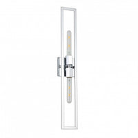 Grande applique murale Wisteria de Dainolite avec fini chromé poli et 2 ampoules