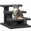 Pawhut Escalier A Gratter Pour Chat A Plusieurs Niveaux, 3 Marches Avec Moquette, Gris