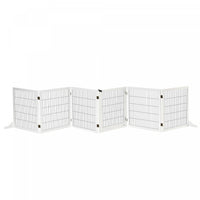 Pawhut Barriere De Securite En Bois Pour Animal Domestique, Barriere De Securite Pour Chien, Cloture