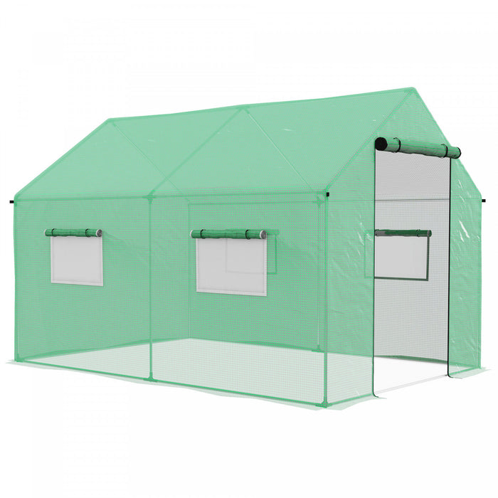 Outsunny Serre Tunnel Avec Couverture Pe Resistante Aux Uv