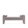 Banc d’appoint moderne glamour en chenille Concord, coloris colombe