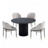 Ensemble de salle a manger moderne Flor et Hathaway Chic industriel 5 pieces en ble et noir