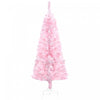 Homcom Sapin De Noel Artificiel Fin Floque Avec Base En Acier, Rose