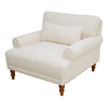 Aurelia Fauteuil Elegant a Accoudoirs Circulaires et Soutien Lombaire Ergonomique, Beige
