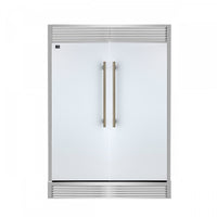 Maderno Refrigerateur/congelateur convertible de 60 po, blanc, grille decorative, 27,2 pi³ - FFFFD1722-60SG-WHT