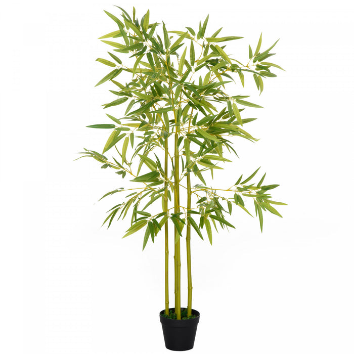 Outsunny 4' Bambou Artificiel Faux Plante Decoration Interieure Exterieure