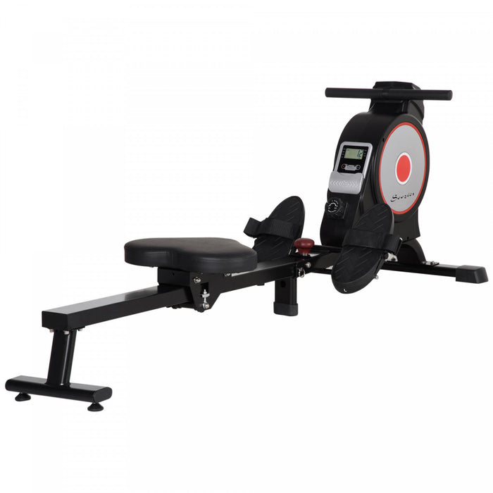 Soozier Rameur D'appartement Pliable Avec 8 Niveaux De Resistance Magnetique, Moniteur Numerique Et Roues De Transport Pour La Salle De Sport A Domicile