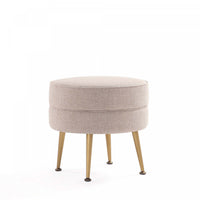 Bailey Pouf d’Appoint Rembourre Style Mid-Century Moderne en Ble