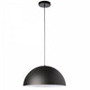 Petit luminaire suspendu Ofelia de Dainolite avec fini noir mat et blanc, et 1 ampoule