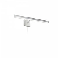 Lampe pour affichage d’image Leonardo de Dainolite de 24 po en verre givré qui diffuse la lumière, avec fini chromé satiné et ampoule de 30 W