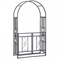 Outsunny Arche De Jardin En Acier De 81 Po Avec Porte Pelouse Cour Arriere